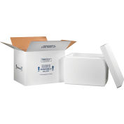 Kit d’expédition isolé en mousse, 21-1/4"L x 15-1/2"W x 15-1/2"H, Blanc