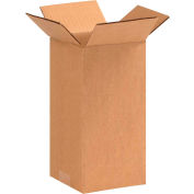 Global Industrial Tall Cardboard Corrugated Boxes, 5"L x 5"W x 10"H, Kraft - Pkg Qty 25