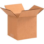 Global Industrial Cube Cardboard Corrugated Boxes, 5"L x 5"W x 5"H, Kraft - Pkg Qty 25