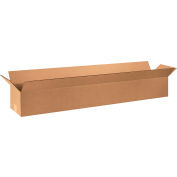Global Industrial™ longues boîtes ondulées en carton, 60"L x 8"L x 8"H, Kraft, qté par paquet : 15
