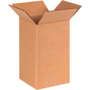 Global Industrial™ Tall Cardboard Corrugated Boxes, 6"L x 6"W x 10"H, Kraft - Pkg Qty 25