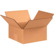 Global Industrial™ boîtes ondulées en carton plat, 8"L x 8"L x 4"H, Kraft, qté par paquet : 25