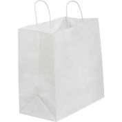 Global Industrial™ Paper Shopping Bags, 13"W x 7"D x 13"H, White, 250/Pack