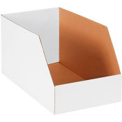 Global Industrial Jumbo Open Top Corrugated Bin Boxes, 10"Wx18"Dx10"H, White - Pkg Qty 50