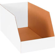 Global Industrial Jumbo Open Top Corrugated Bin Boxes, 12"Wx24"Dx12"H, White - Pkg Qty 50