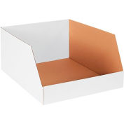 Global Industrial Jumbo Open Top Corrugated Bin Boxes, 20"Wx24"Dx12"H, White - Pkg Qty 25