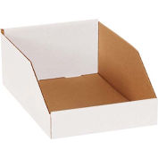 Global Industrial™ boîtes à bac ondulé à toit ouvert, 8"Wx12"Dx4-1/2"H, blanc, qté par paquet : 50