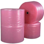 Global Industrial™ Perforated Anti Static Bubble Roll, 12"W x 250'L x 1/2" Thick, Pink, 4/Pk