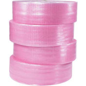 Global Industrial Non Perf. Anti Static Bubble Roll, 12"W x 750'L x 3/16" Thick, Pink, 4/Pack