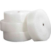 Global Industrial HD Non Perforated Bubble Roll, 24"W x 250'L x 1/2" Thick, Clear, 4/Pk
