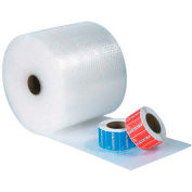 Global Industrial™ UPSable Non Perforated Bubble Roll, 24"W x 125'L x 1/2" Thick, Clear, 2/Pk