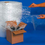 UPSable Perforated Bubble Roll, 24"W x 125'L x 1/2" Thick, Clear, 2/Pack