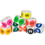 2 » Dia. Round Numéroté 1-10 Étiquettes easy Order, 10 Rouleaux de 500