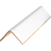 Global Industrial Medium Duty Edge Protectors, 2"W x 2"D x 60"L, .16" Thick, White, 60/Pack