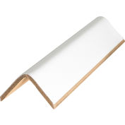Global Industrial Heavy Duty Edge Protectors, 3"W x 3"D x 60"L, .225" Thick, White, 25/Pack