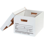 Global Industrial™ Deluxe File Storage Boxes, 15"L x 12"W x 10"H, White, qté par paquet : 12