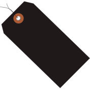 Global Industrial Plastic Shipping Tag Pre Wired#5, 4-3/4"L x 2-3/8"W, Black, 100/Pack