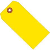 Global Industrial Plastic Shipping Tag #5, 4-3/4"L x 2-3/8"W, Yellow, 100/Pack