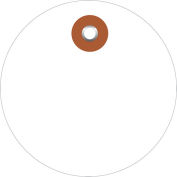Global Industrial™ Plastic Circle Tag 2" Dia., White, 100/Pack