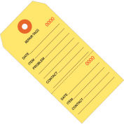 Global Industrial™ Consecutively Repair Tag #8 6-1/4"L x 3-1/8"W, Yellow, 1000/Pack