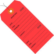 Global Industrial™ Consecutively Repair Tag Pre Wired#8 6-1/4"L x 3-1/8"W, Red, 1000/Pk