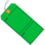 Global Industrial™ Consécutivement Claim Tag Pre Strung, #5, 4-3/4"L x 2-3/8"W, Vert, 1000/Pk