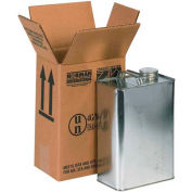 Global Industrial™ Haz Mat Boxes 1 Gal. F Style Can, 6-3/4"L x 4-5/16"L x 10-3/8"H Kraft 20/Pk