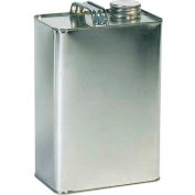 Global Industrial™ Metal F Style Cans, 1 Gal., Argent, 40/Pack