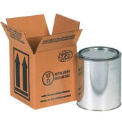 Global Industrial™ Haz Mat Boxes 1 Gal. Pot de peinture, 4-7/16"L x 4-7/16"L x 5"H, Kraft, 25/Pk