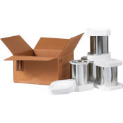 Un kit d’expéditeur de tapis haz en mousse de 1 Qt., 5-1/8"L x 5-1/8"W x 6-3/16"H