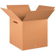 Boîtes en carton ondulé à double paroi Global Industrial™ avec trous pour les mains, 18 po L x 18 po l x 18 po H, kraft, qté par paquet : 10