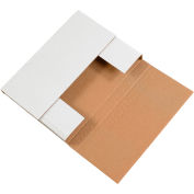 Global Industrial™ Carton ondulé Easy-Fold Mailers, 11-3/4"L x 10-1/2"L x 2-1/2"H, Blanc, qté par paquet : 50