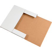 Global Industrial™ Corrugated Easy-Fold Mailers, 12-1/2"L x 12-1/2"W x 1"H, White - Pkg Qty 50