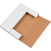 Global Industrial™ Corrugated Easy-Fold Mailers, 12-1/8"L x 9-1/8"W x 1"H, White - Pkg Qty 50