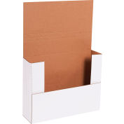 Global Industrial™ Carton ondulé Easy-Fold Mailers, 12"L x 9"L x 3"H, Blanc, qté par paquet : 50