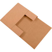 Global Industrial™ Carton ondulé Easy-Fold Mailers, 14"L x 14"L x 4"H, Kraft, qté par paquet : 50