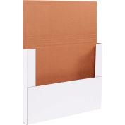 Global Industrial™ Carton ondulé Easy-Fold Mailers, 17-1/4"L x 11-1/4"L x 2"H, Blanc, qté par paquet : 50