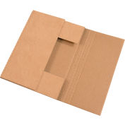 Global Industrial™ Carton ondulé Easy-Fold Mailers, 20"L x 16"L x 2"H, Kraft, qté par paquet : 50