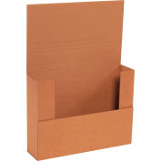 Global Industrial™ Carton ondulé Easy-Fold Mailers, 12-1/8"L x 9-1/8"L x 4"H, Kraft, qté par paquet : 50