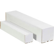 Global Industrial™ Tubes d’expédition carrés, 3 « L x 3 « P x 12"L, Blanc, qté par paquet : 25