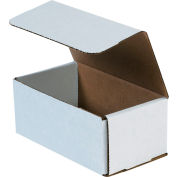 Expéditeurs ondulés, 7"L x 4"L x 3"H, Blanc, qté par paquet : 50