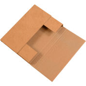 Global Industrial™ Carton ondulé Easy-Fold Mailers, 9-5/8"L x 6-5/8"L x 2-1/2"H, Kraft, qté par paquet : 50