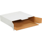 Enveloppes en carton ondulé à chargement latéral Global Industrial™, 12-1/8 po L x 9 po l x 2-1/2 po H, blanc, qté par paquet : 50