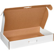Enveloppes en carton ondulé à languette Global Industrial™, 20 po L x 11-3/8 po l x 5-1/2 po H, blanc, qté par paquet : 10