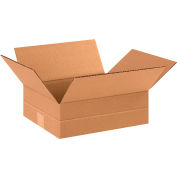 Global Industrial Multi Depth Cardboard Corrugated Boxes, 12"L x 10"W x 4"H, Kraft - Pkg Qty 25