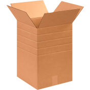 Global Industrial Multi Depth Cardboard Corrugated Boxes, 12"L x 12"W x 18"H, Kraft - Pkg Qty 25