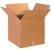 Global Industrial Multi Depth Cardboard Corrugated Boxes, 15"L x 15"W x 15"H, Kraft - Pkg Qty 25