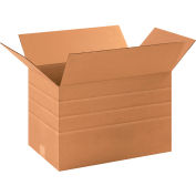 Global Industrial™ Boîtes ondulées en carton multi profondeur, 16"L x 12"W x 10"H, Kraft, qté par paquet : 25