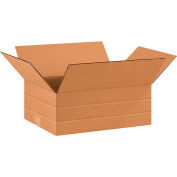 Global Industrial™ Multi Depth Cardboard Corrugated Boxes, 16"L x 12"W x 6"H, Kraft - Pkg Qty 25