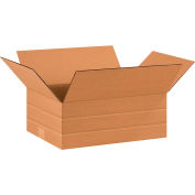 Global Industrial Multi Depth Cardboard Corrugated Boxes, 16"L x 12"W x 6"H, Kraft - Pkg Qty 25